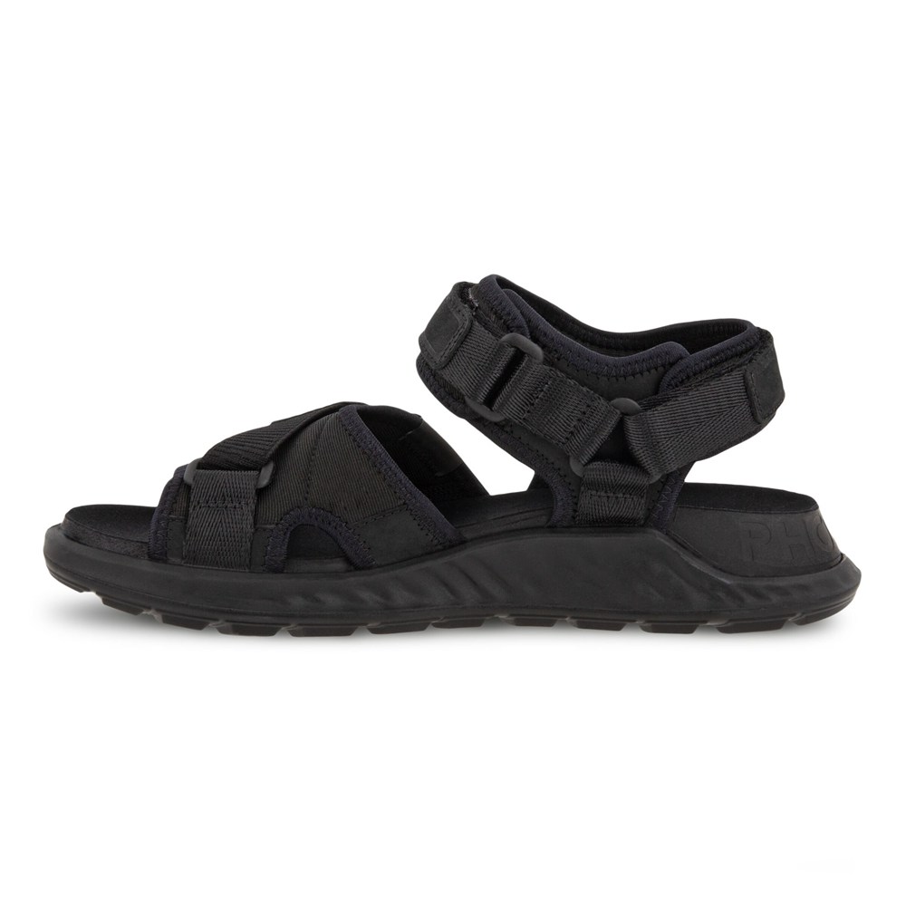 ECCO Womens Sandals Black - Exowrap 3S Velcro - ORT-487063